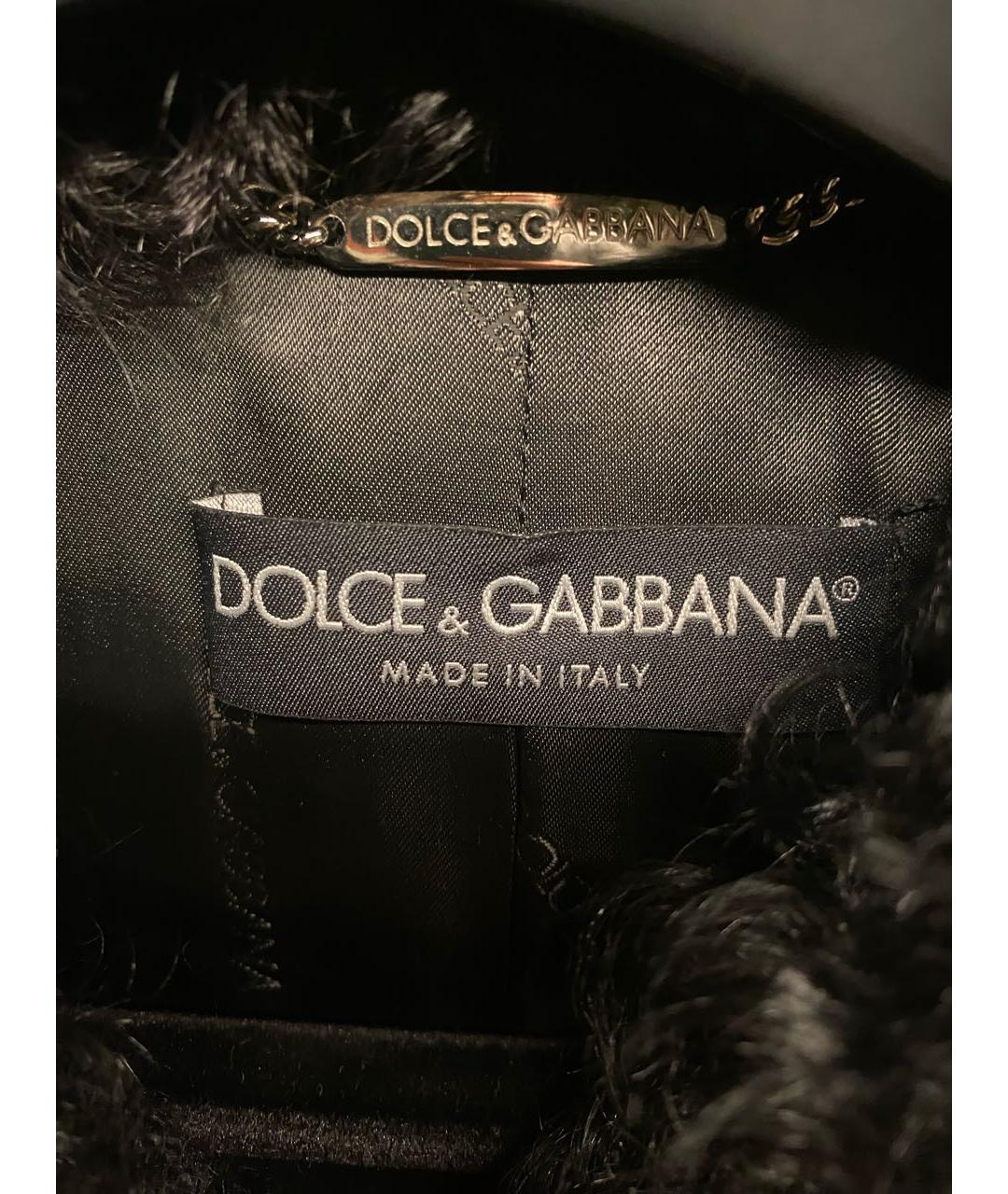 DOLCE&GABBANA Черное вискозное пальто, фото 5