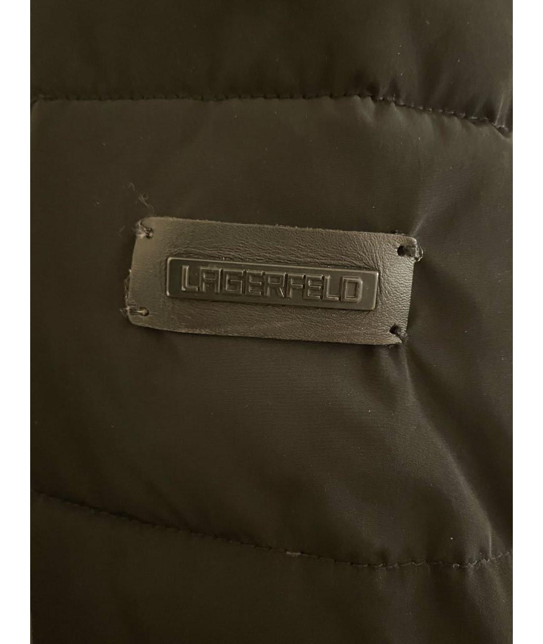 KARL LAGERFELD Черная полиэстеровая куртка, фото 4