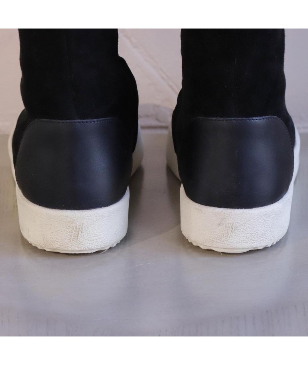 GIUSEPPE ZANOTTI DESIGN Черные замшевые ботфорты, фото 7