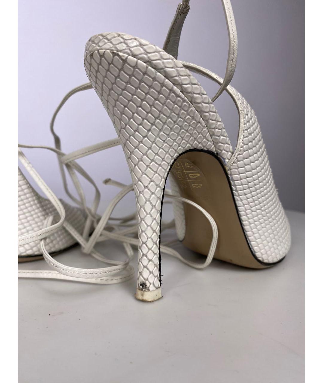 THE ATTICO Белые туфли из экзотической кожи, фото 5