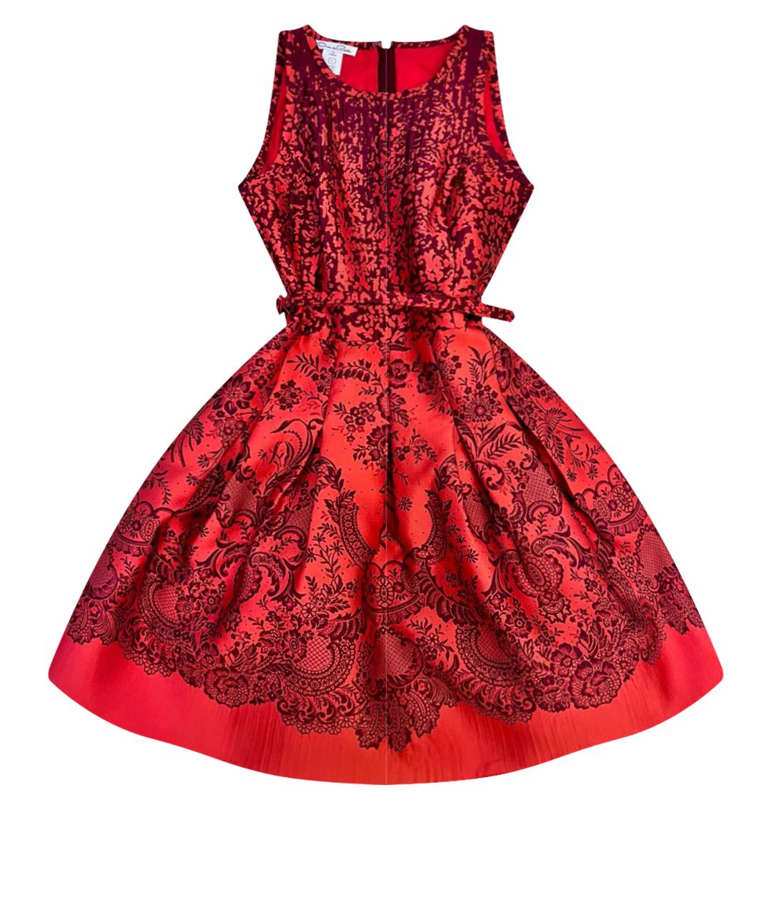 OSCAR DE LA RENTA Красное коктейльное платье, фото 1