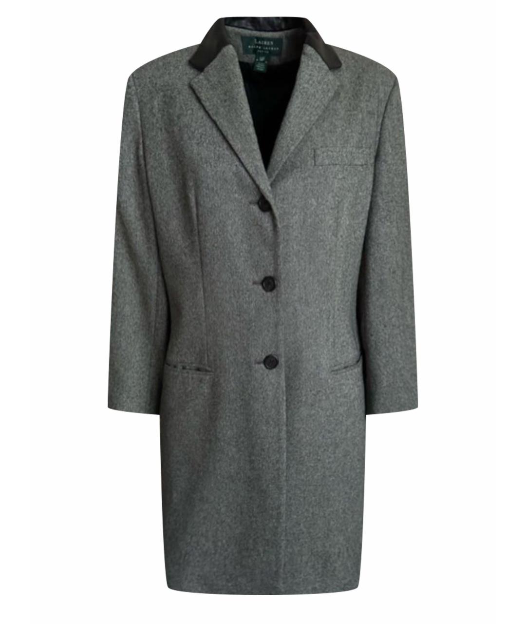 RALPH LAUREN Антрацитовое шерстяное пальто, фото 1