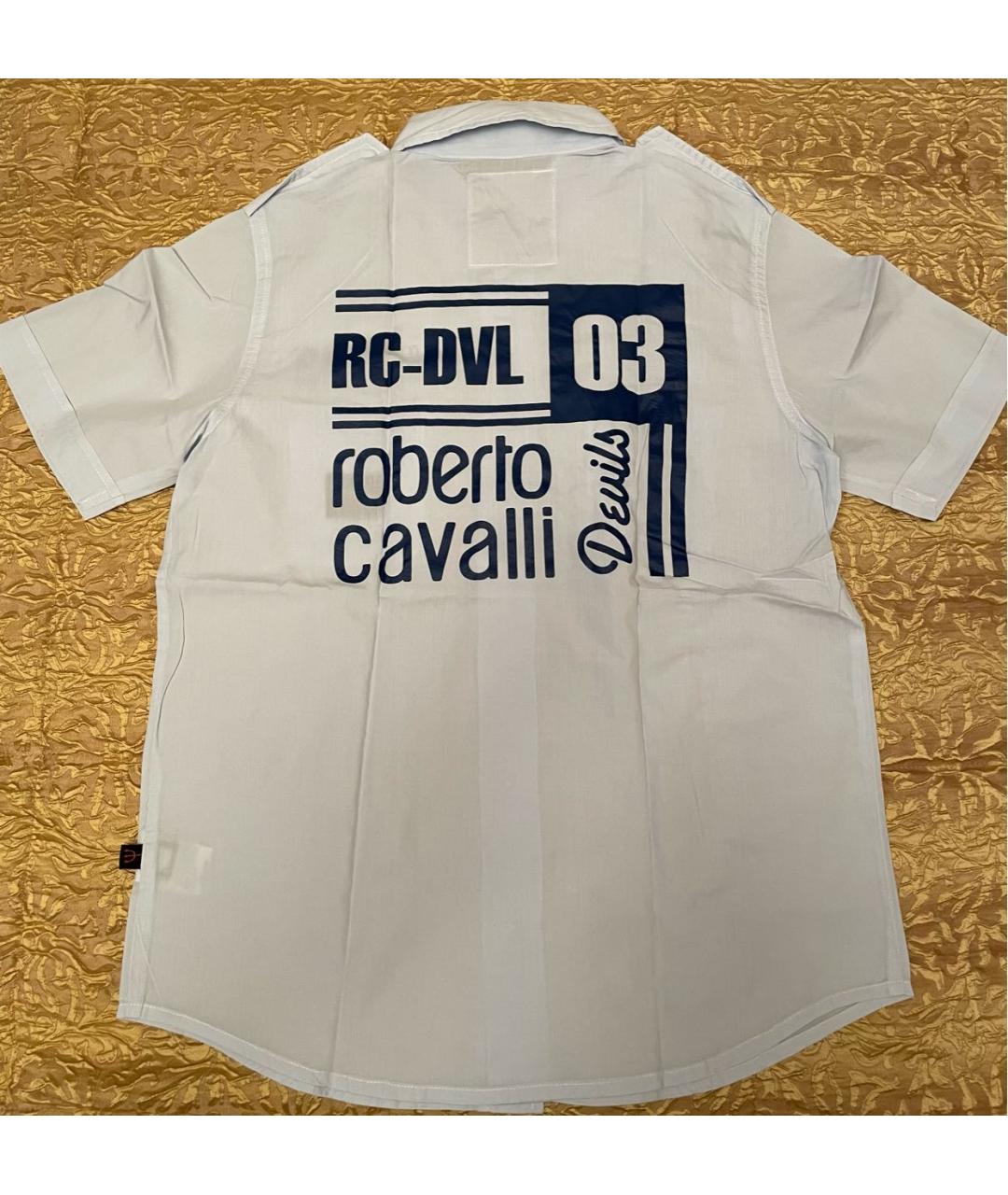 ROBERTO CAVALLI Голубая хлопковая детская рубашка, фото 2
