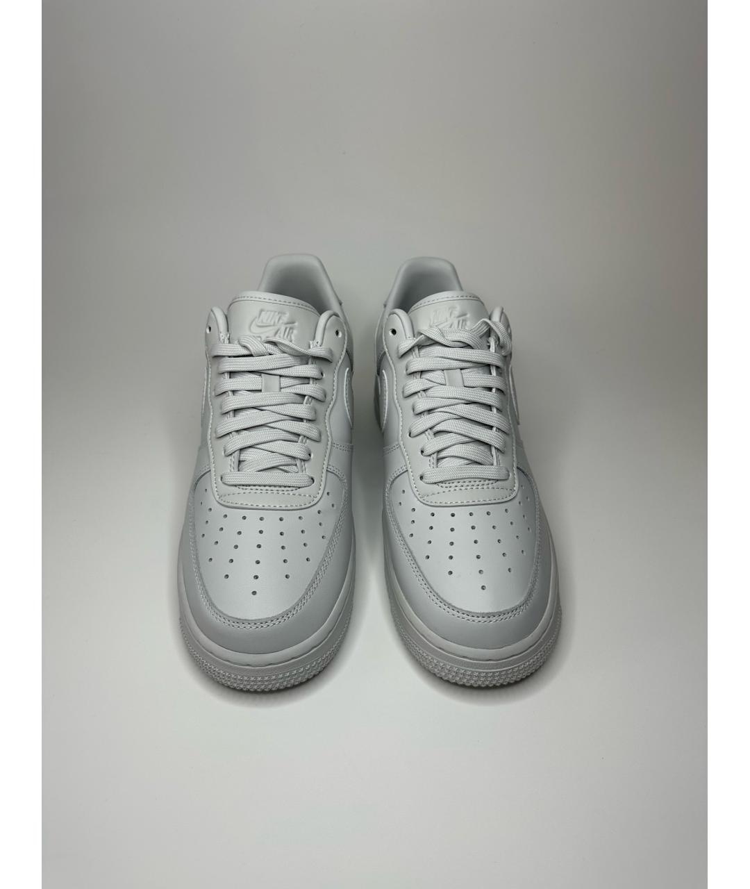 NIKE Серые кожаные низкие кроссовки / кеды, фото 2