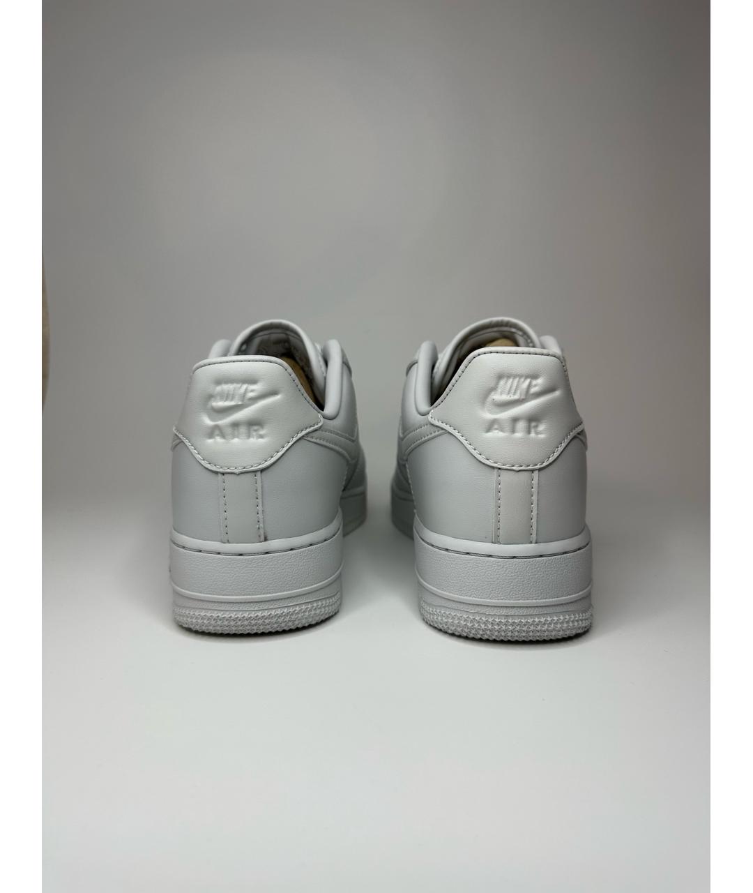 NIKE Серые кожаные низкие кроссовки / кеды, фото 4