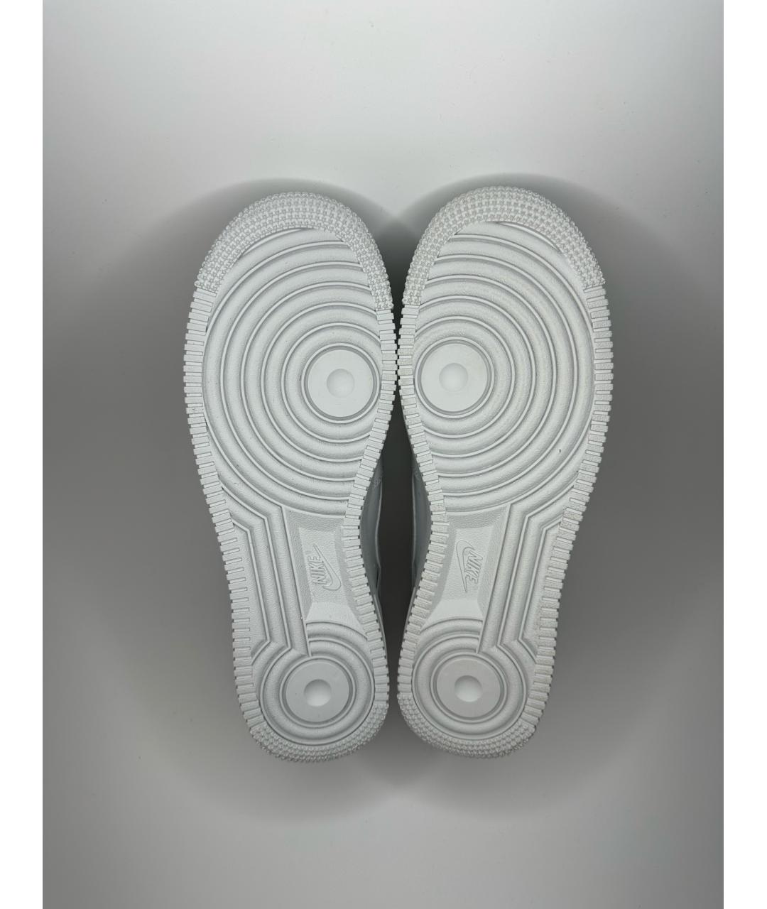 NIKE Серые кожаные низкие кроссовки / кеды, фото 5