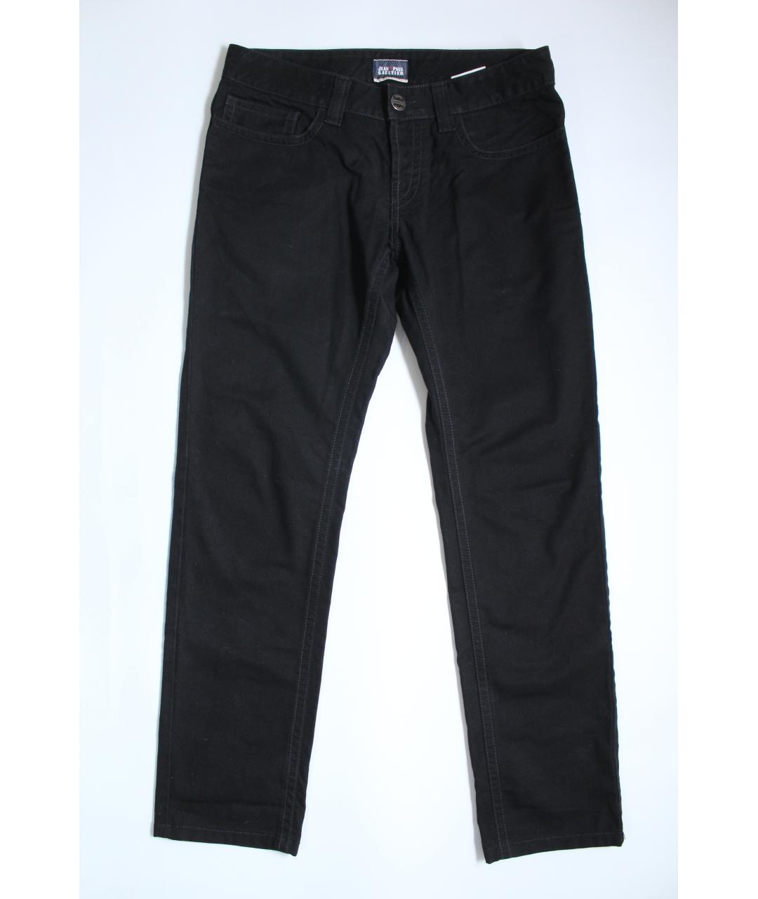 JEAN PAUL GAULTIER Черные хлопковые прямые джинсы, фото 9