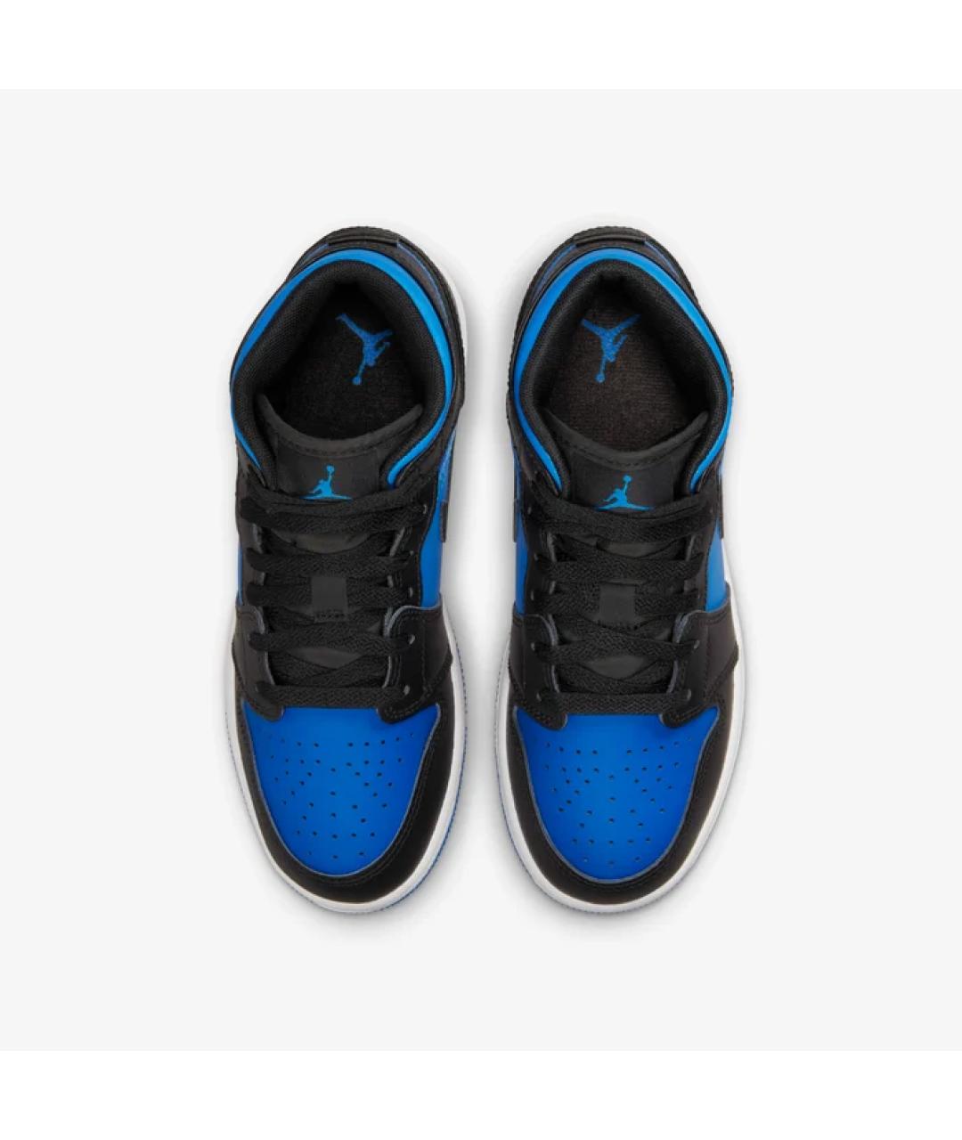 JORDAN Синие кожаные кроссовки, фото 3