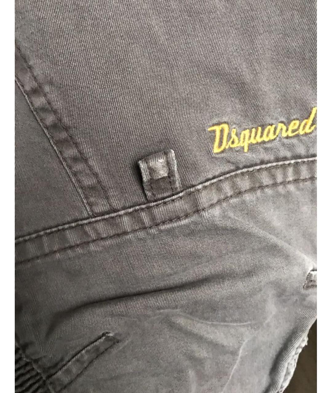 DSQUARED2 Хаки хлопковые джинсы слим, фото 7