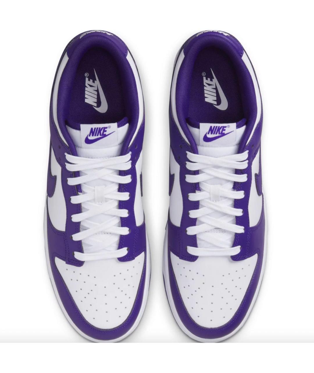 NIKE Фиолетовые кожаные низкие кроссовки / кеды, фото 3