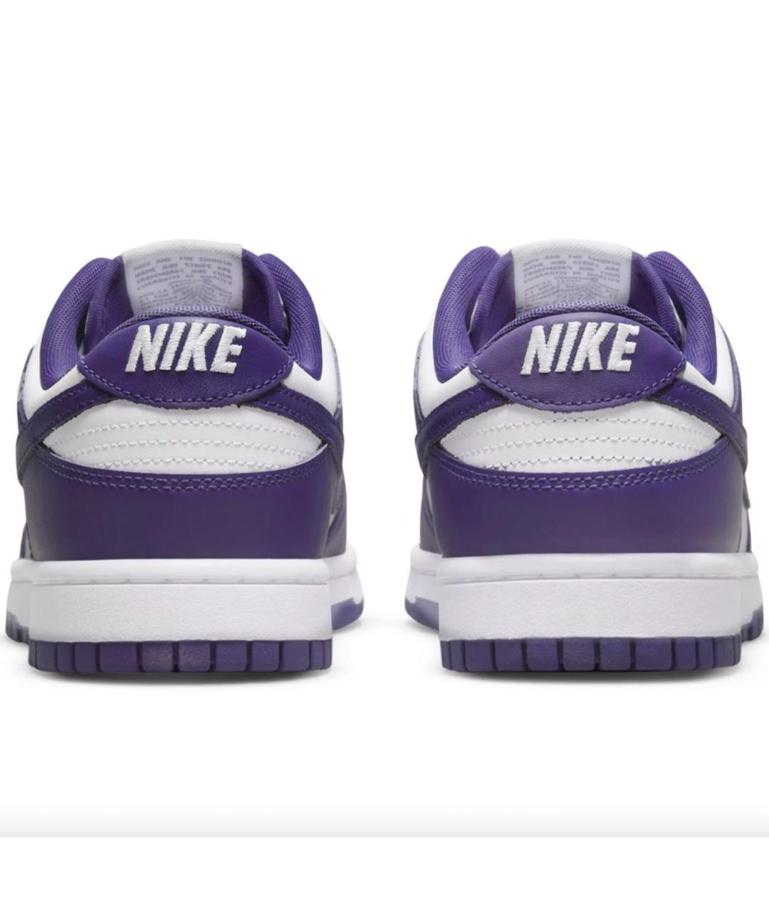 NIKE Фиолетовые кожаные низкие кроссовки / кеды, фото 4