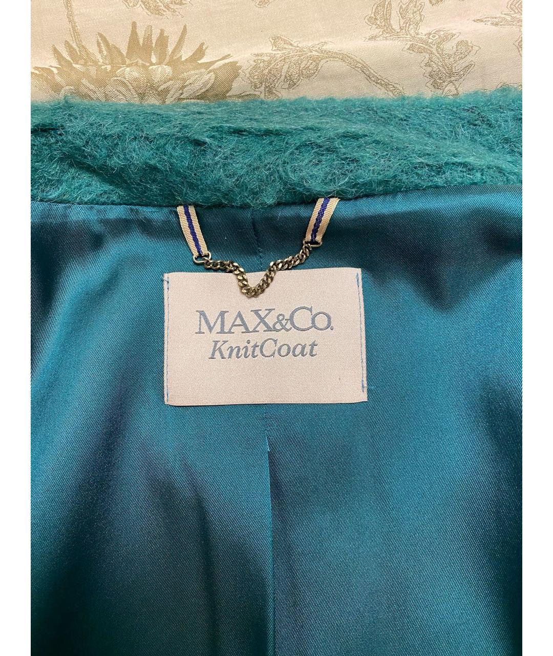 MAX&CO Бирюзовое шерстяное пальто, фото 2