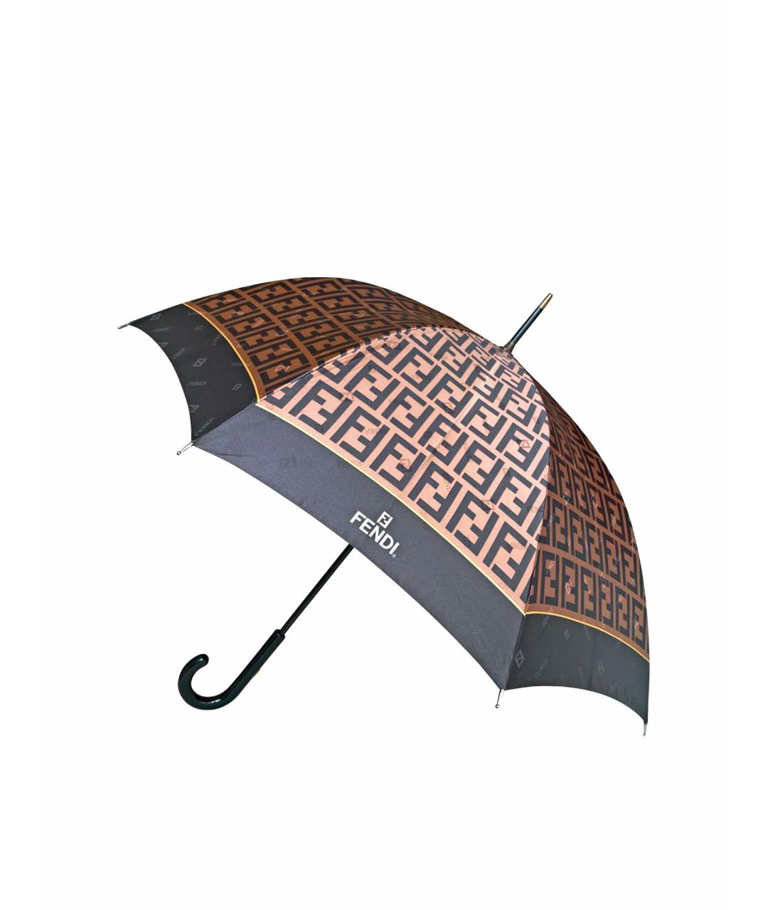 FENDI Коричневый зонт, фото 1