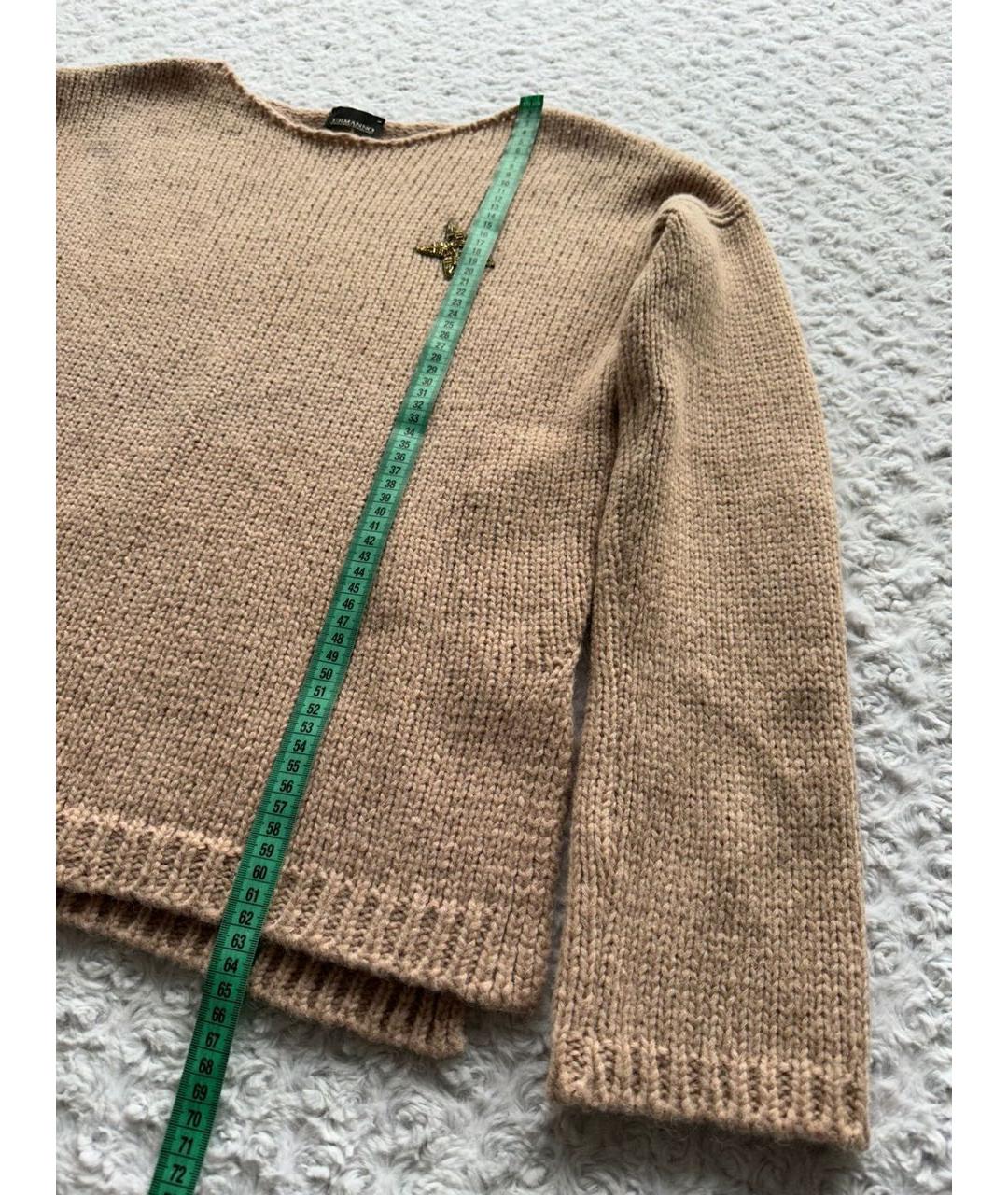 ERMANNO ERMANNO Бежевый шерстяной джемпер / свитер, фото 4