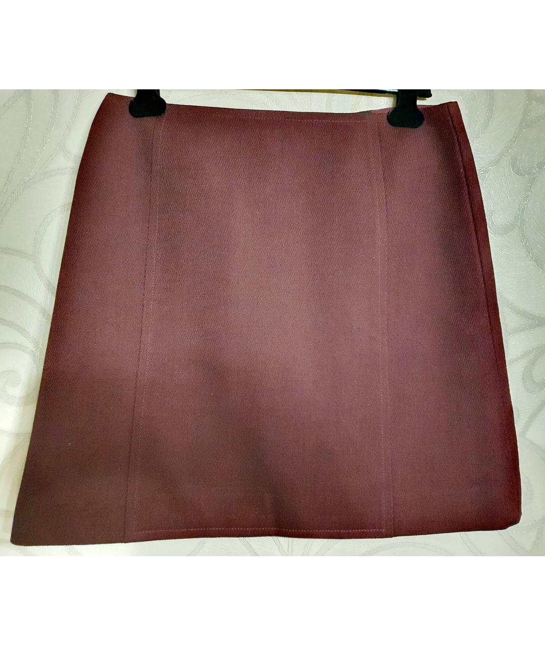 LOUIS VUITTON PRE-OWNED Бордовая шерстяная юбка миди, фото 2