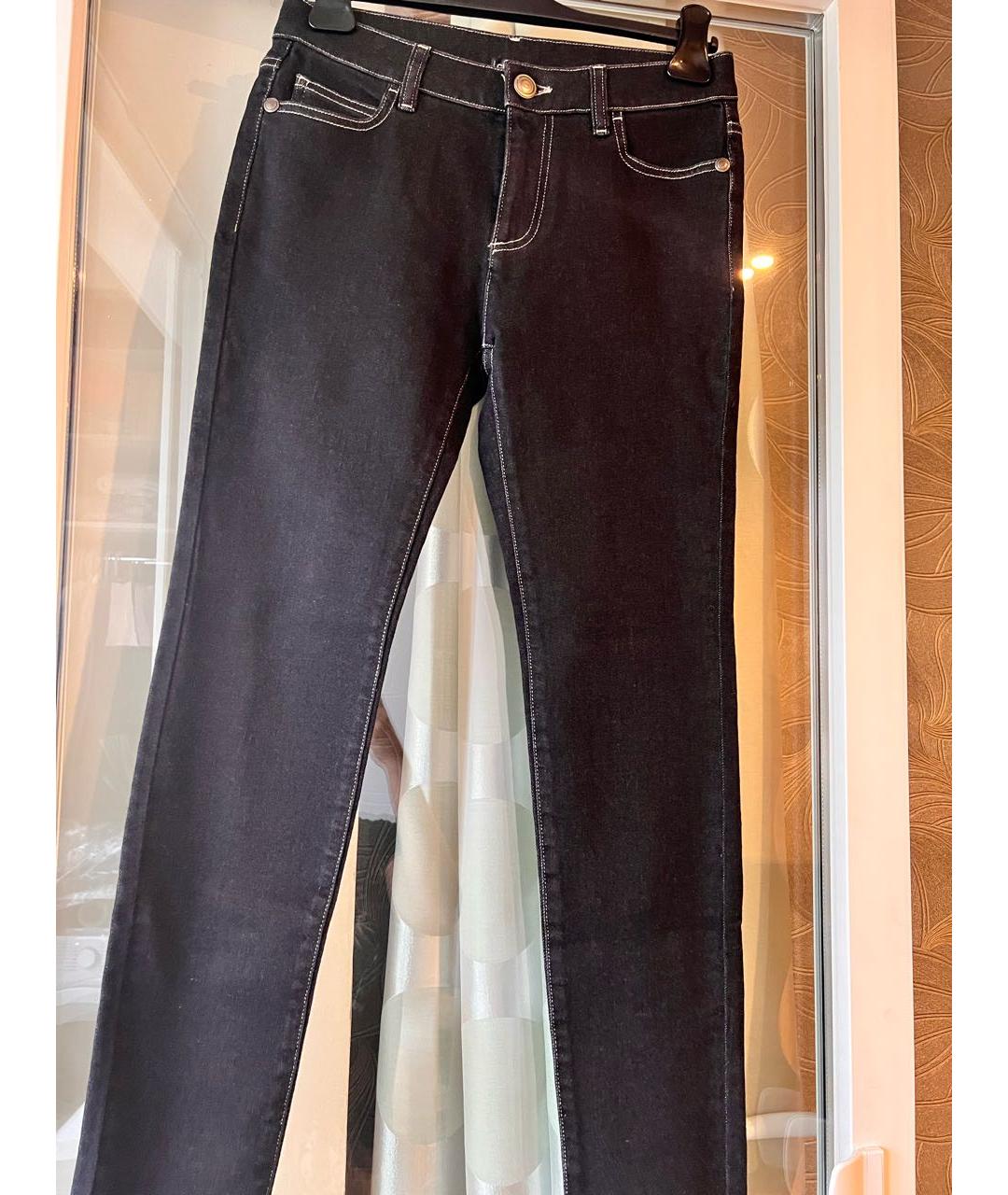 CHANEL Антрацитовые хлопко-эластановые прямые джинсы, фото 7