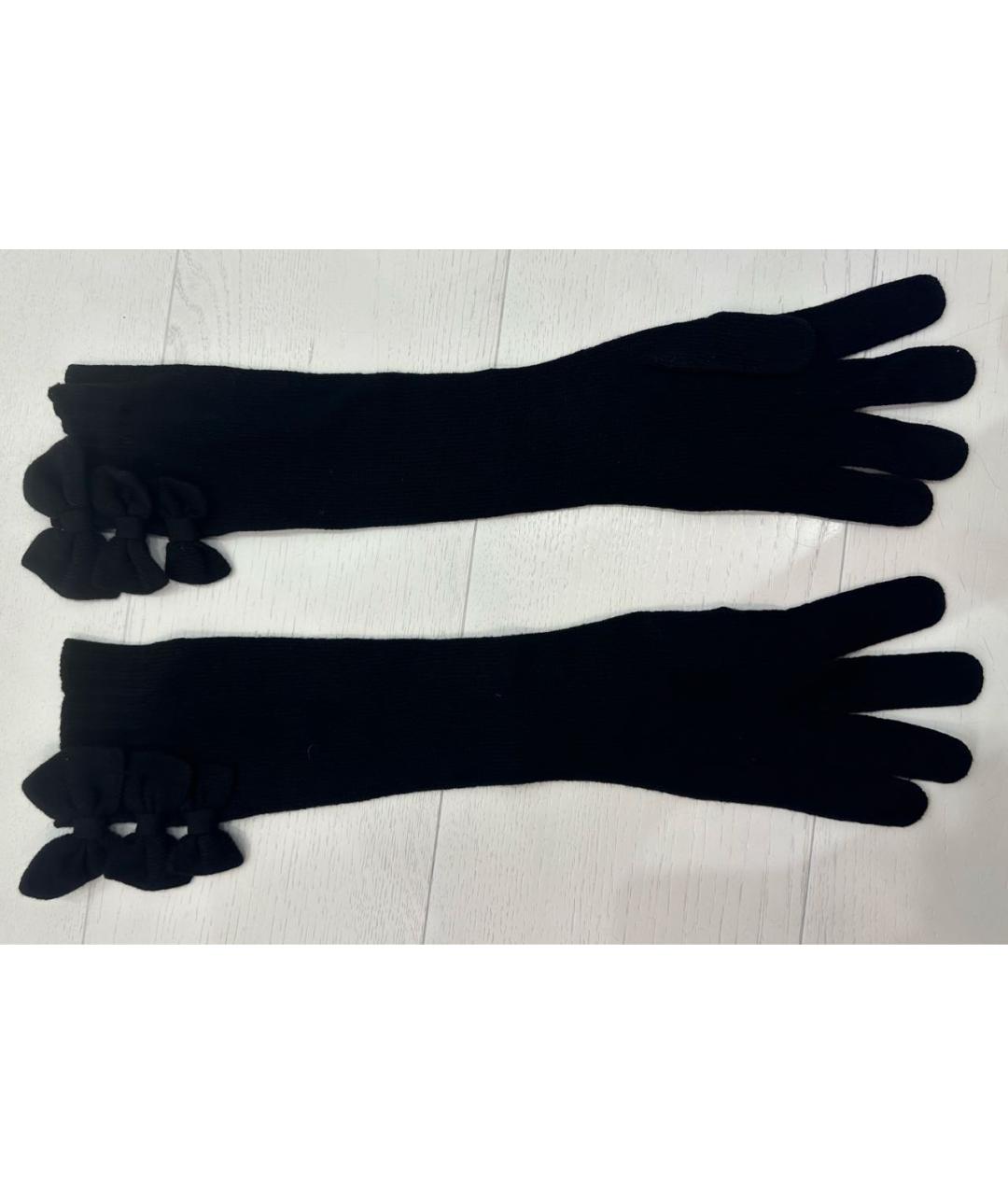 VALENTINO Черные шерстяные перчатки, фото 8