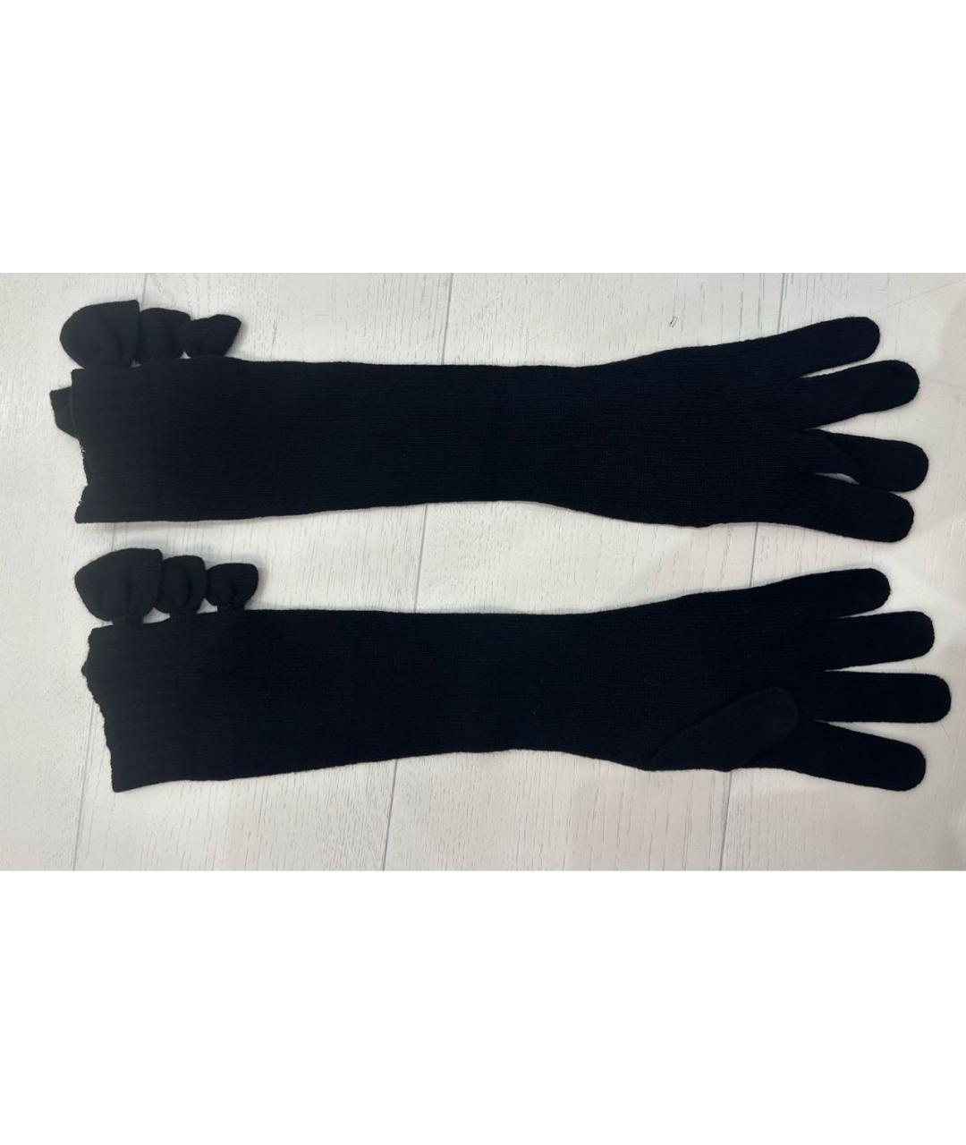 VALENTINO Черные шерстяные перчатки, фото 3