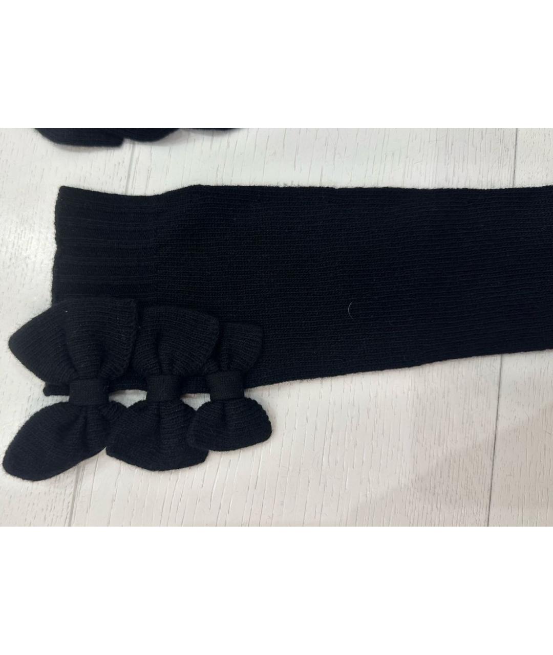 VALENTINO Черные шерстяные перчатки, фото 2