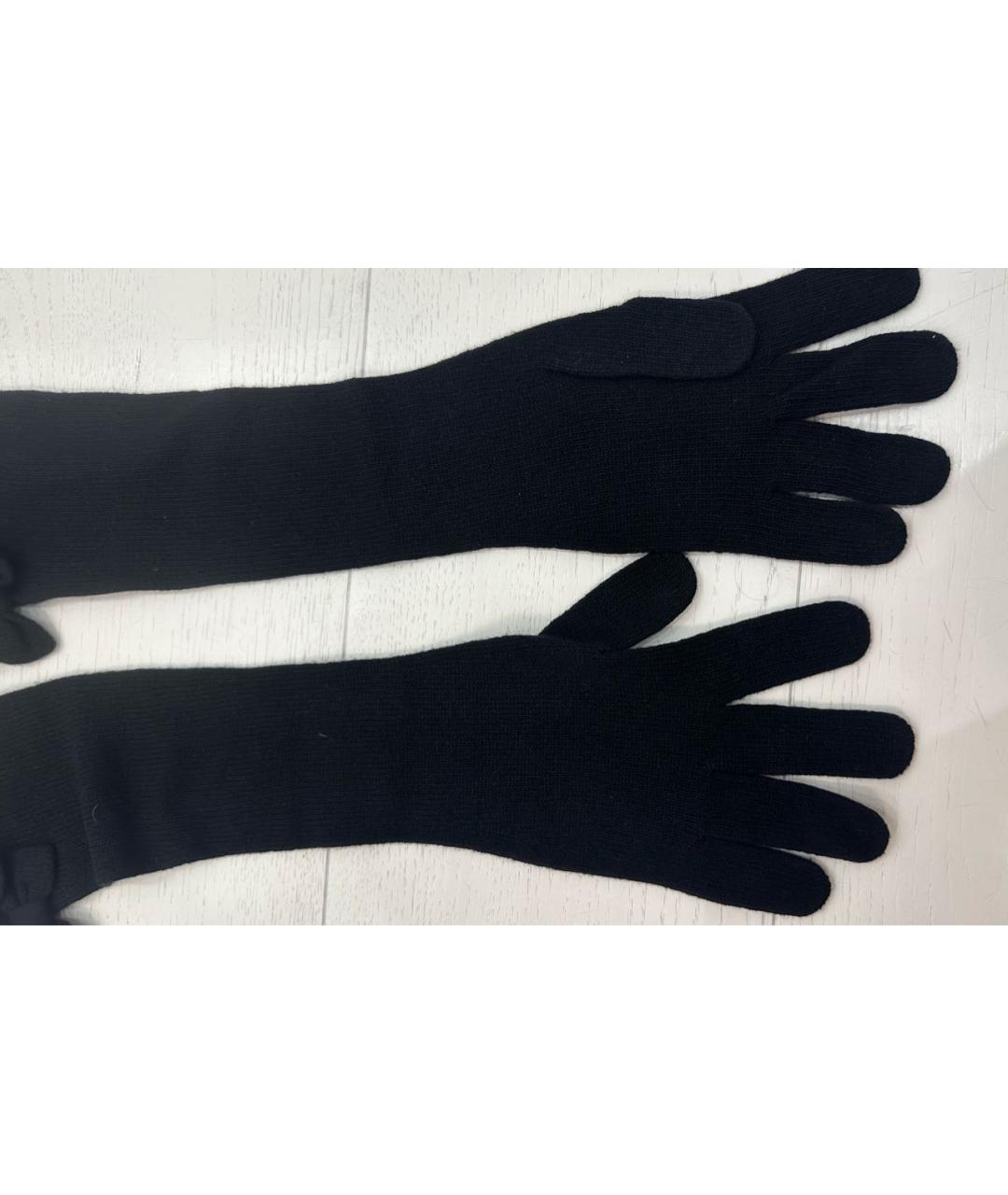 VALENTINO Черные шерстяные перчатки, фото 4
