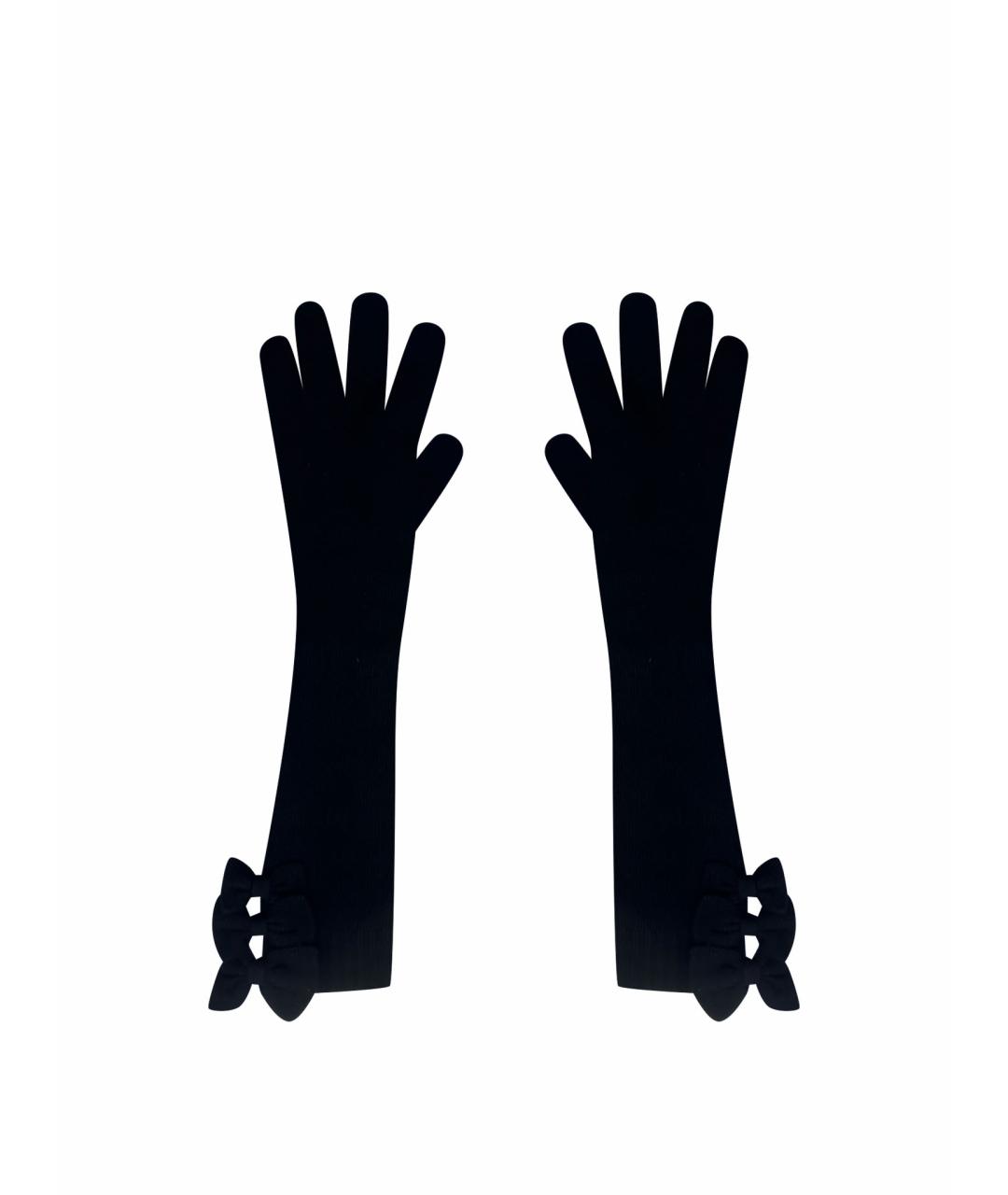 VALENTINO Черные шерстяные перчатки, фото 1