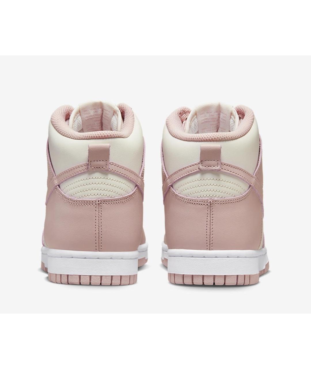 NIKE Розовые кожаные высокие кроссовки / кеды, фото 4