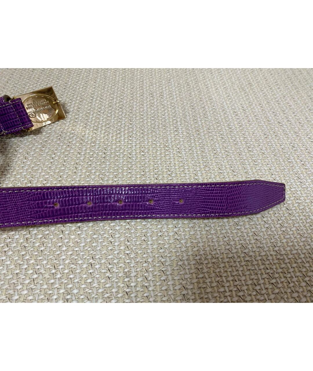 DSQUARED2 Фиолетовый кожаный ремень, фото 5