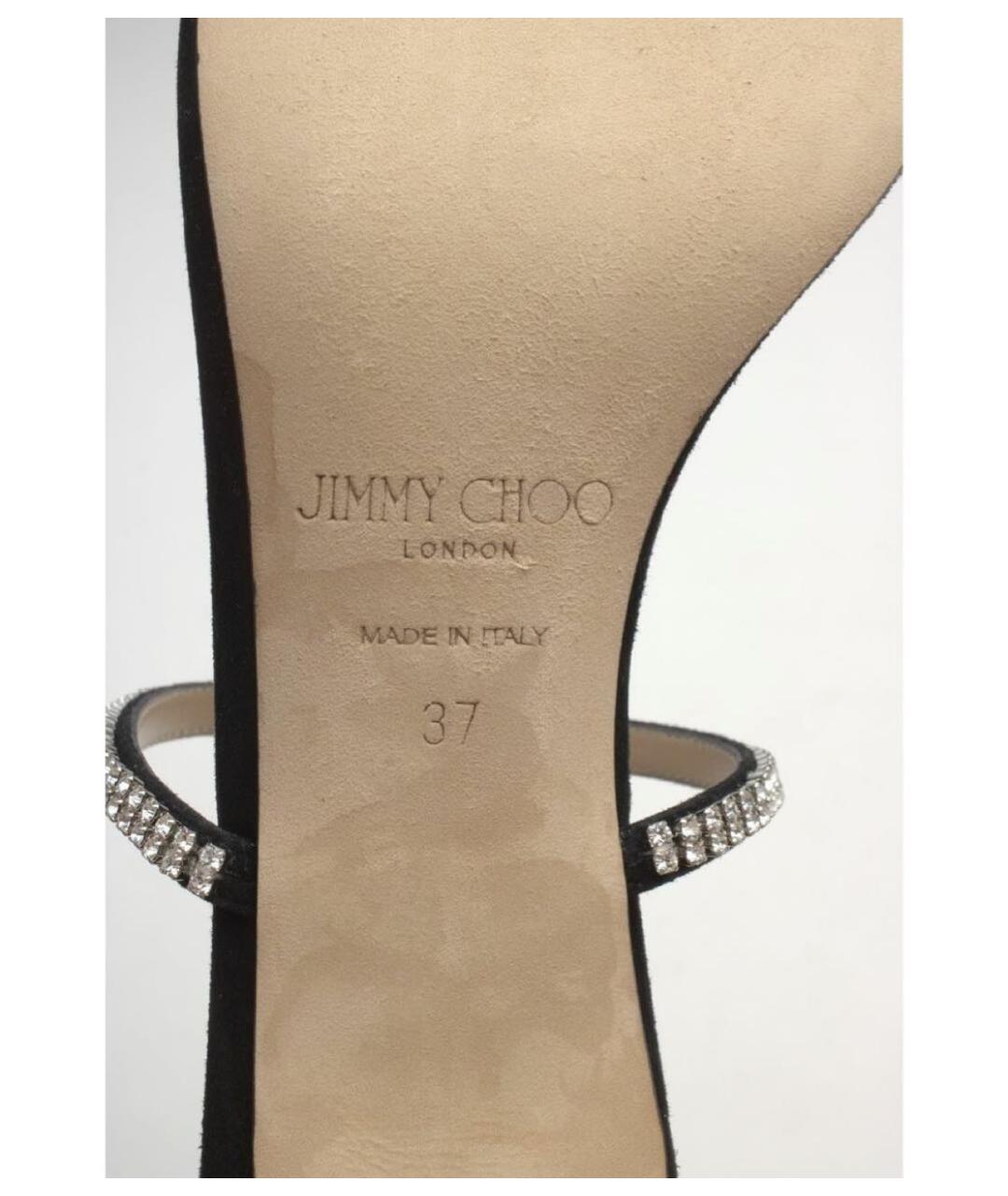 JIMMY CHOO Черные замшевые босоножки, фото 6