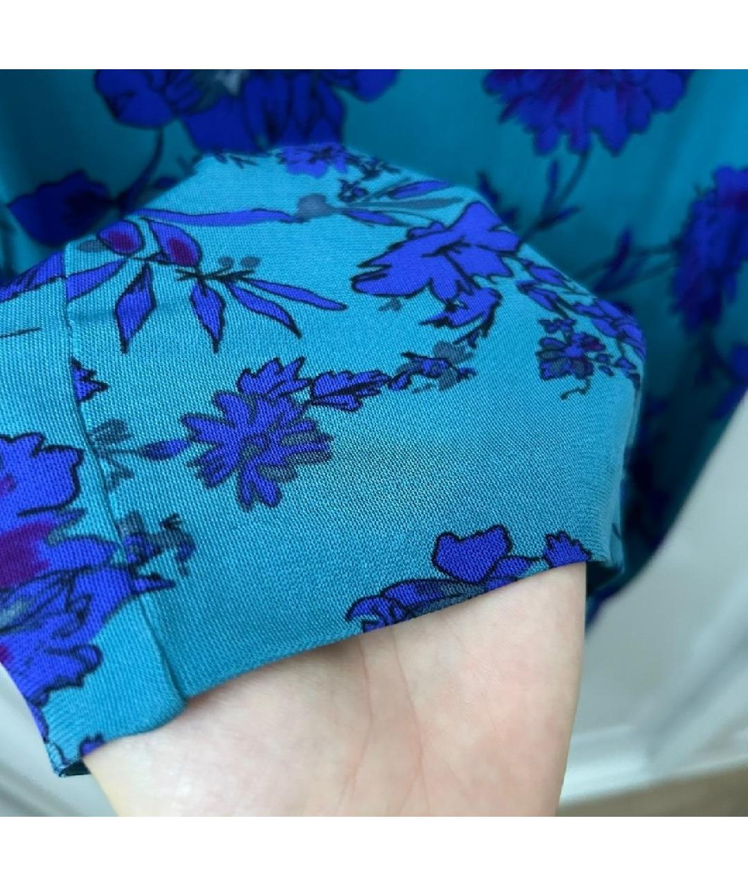 ETRO Синее вискозное коктейльное платье, фото 4