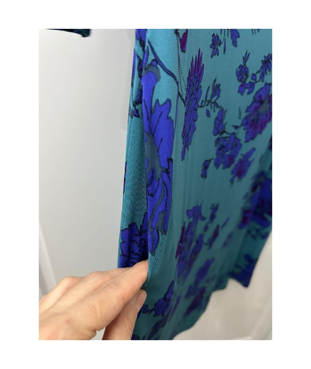 ETRO Синее вискозное коктейльное платье, фото 3