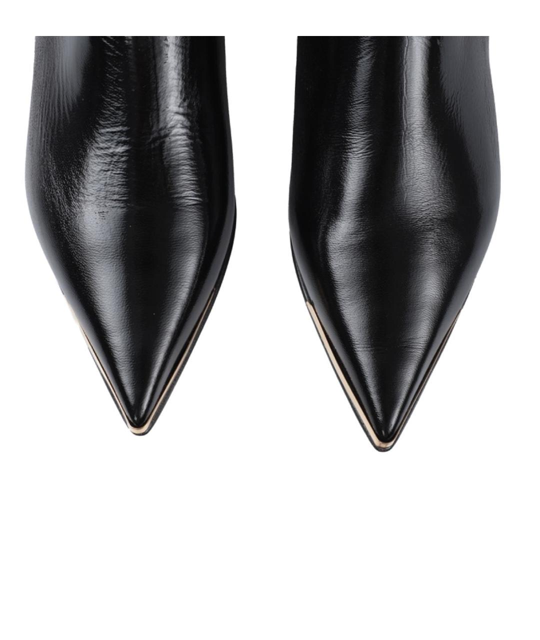 VERSACE Черные кожаные ботильоны, фото 4