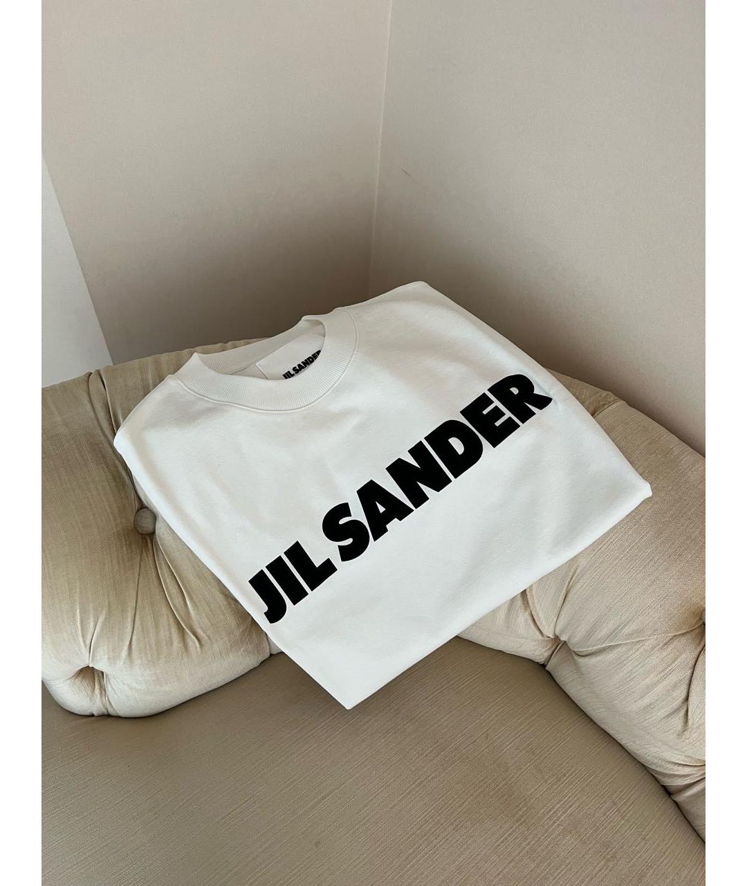 JIL SANDER Белая хлопковая футболка, фото 4