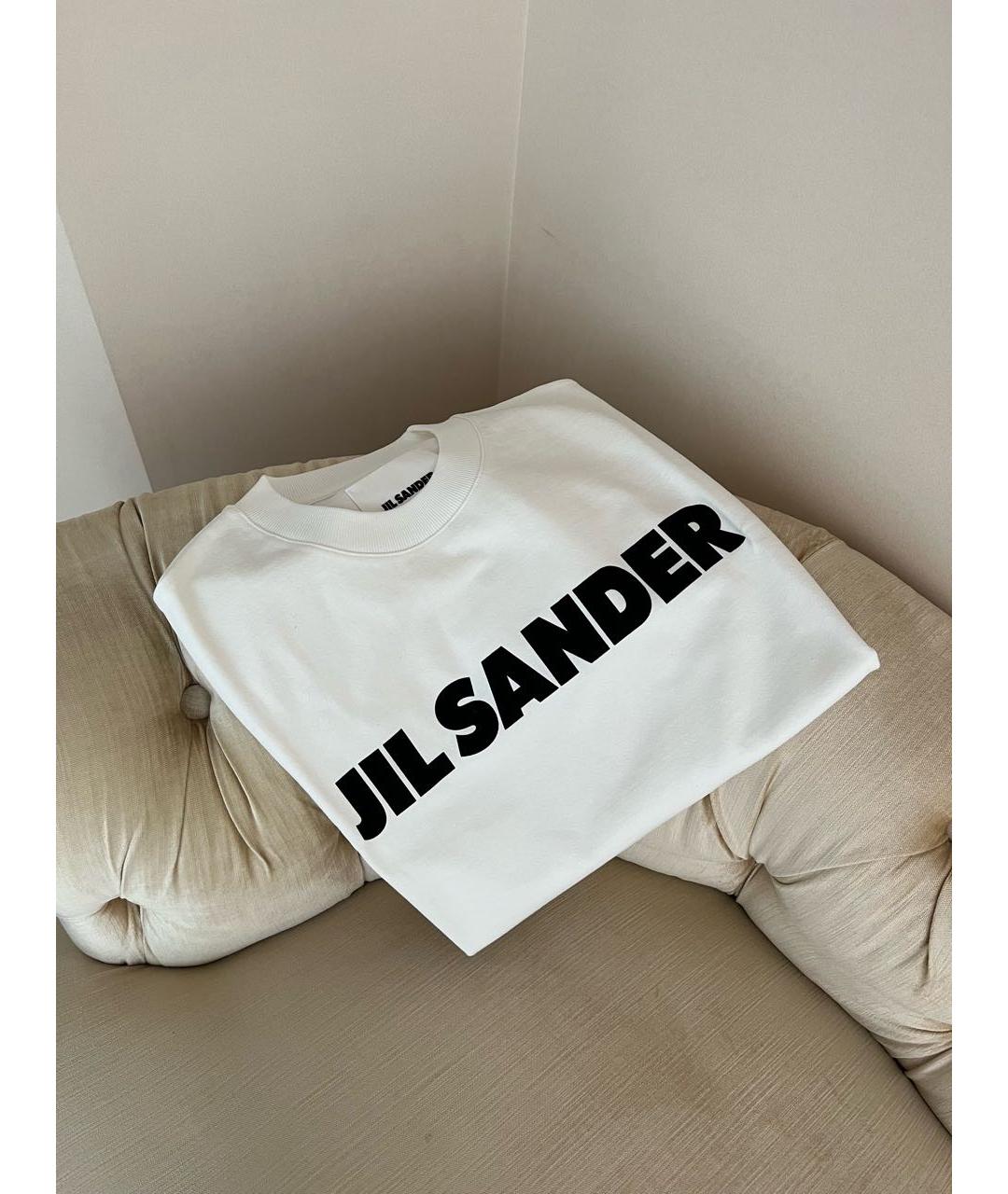 JIL SANDER Белая хлопковая футболка, фото 4