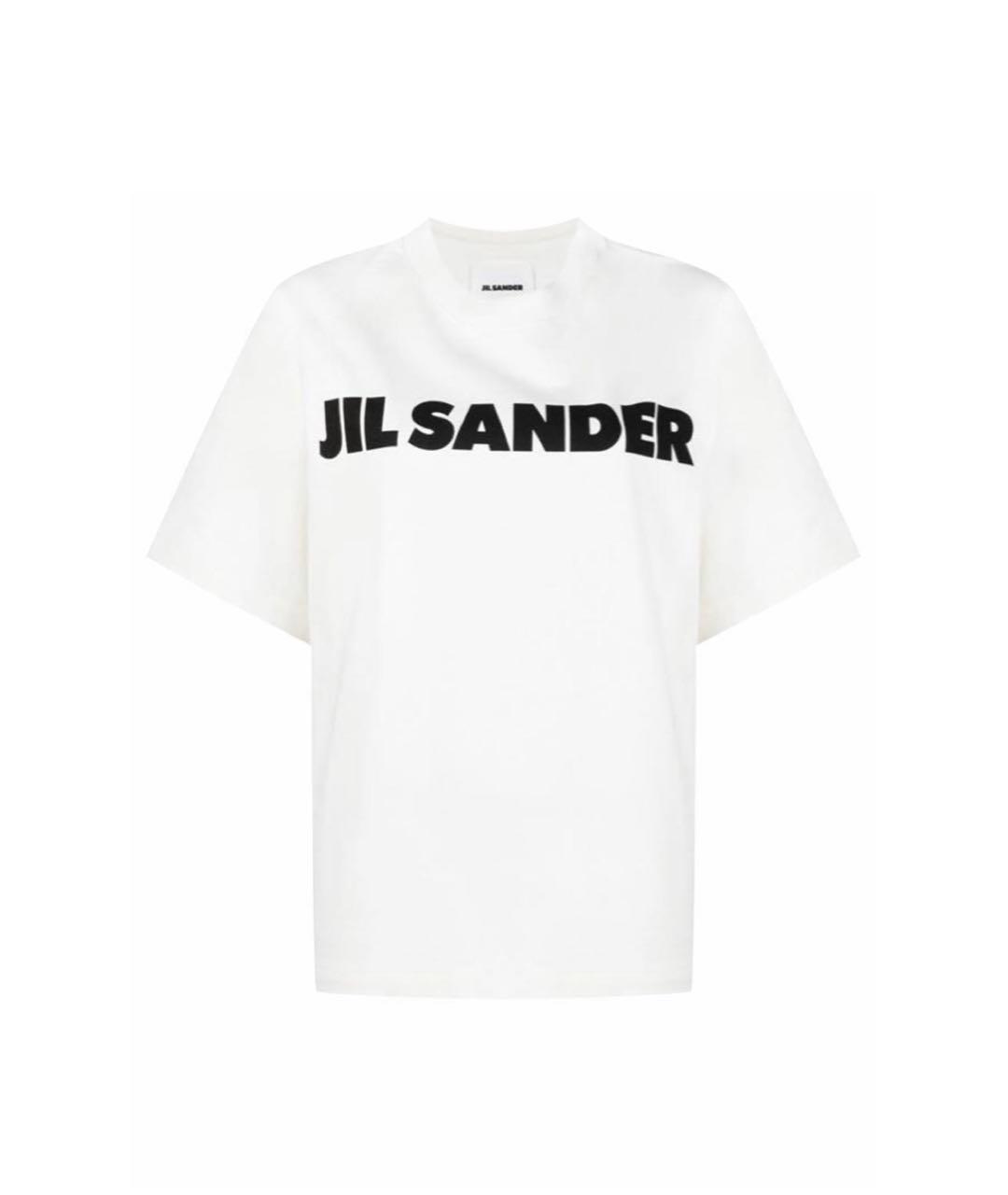 JIL SANDER Белая хлопковая футболка, фото 1