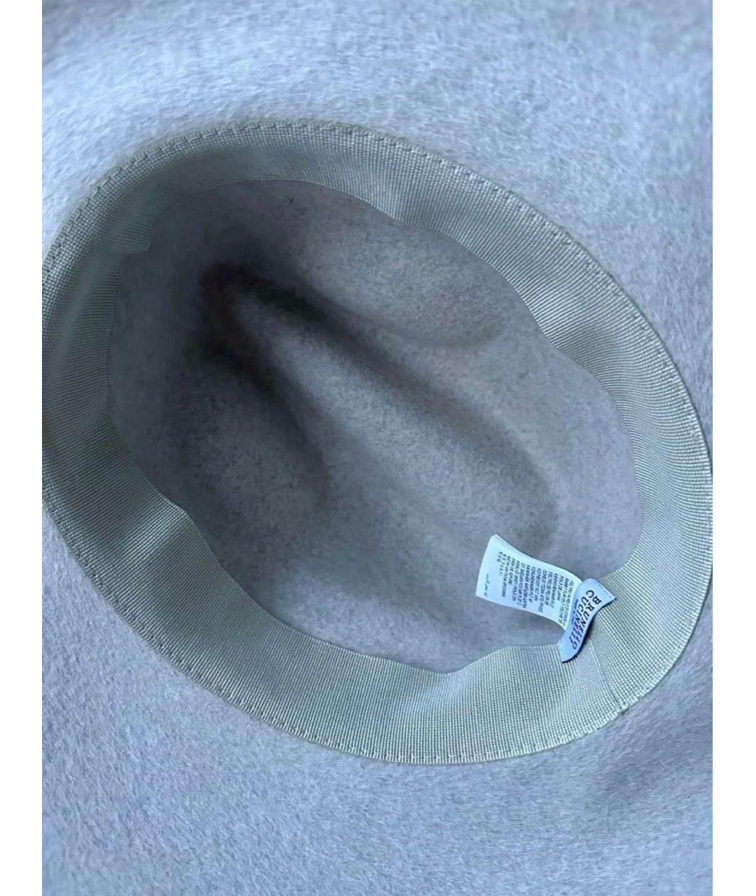 BRUNELLO CUCINELLI Серая шерстяная шляпа, фото 3