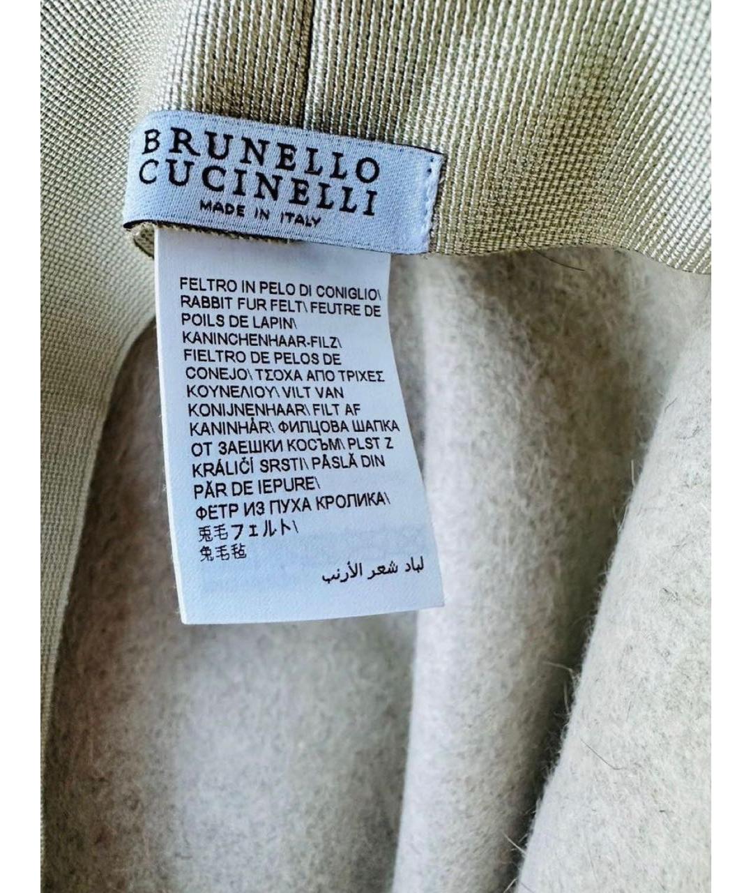 BRUNELLO CUCINELLI Серая шерстяная шляпа, фото 6