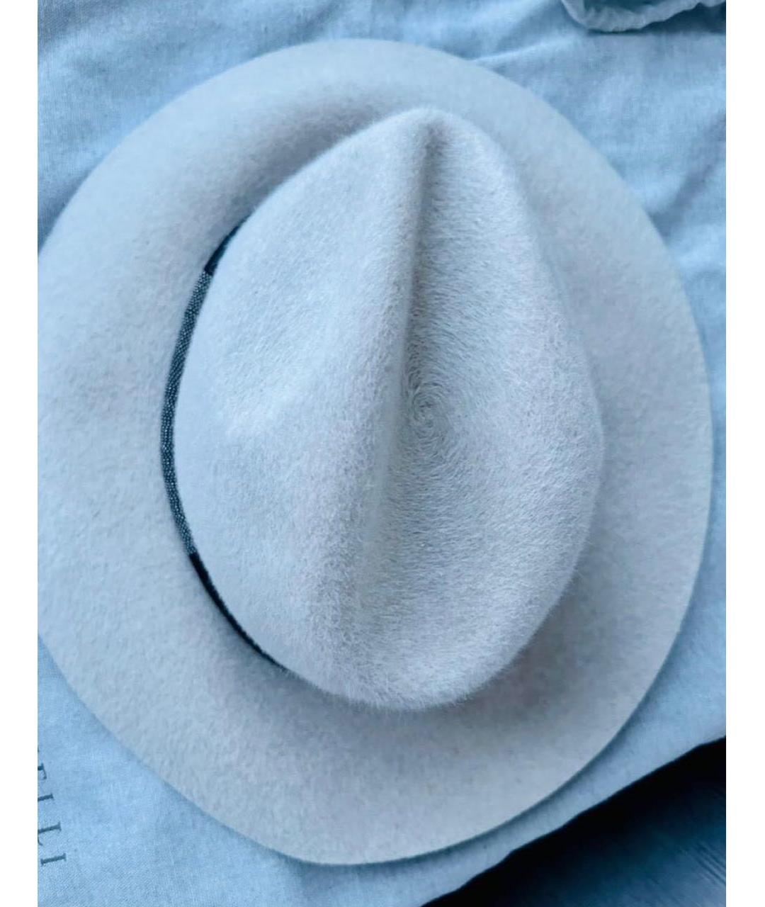 BRUNELLO CUCINELLI Серая шерстяная шляпа, фото 2
