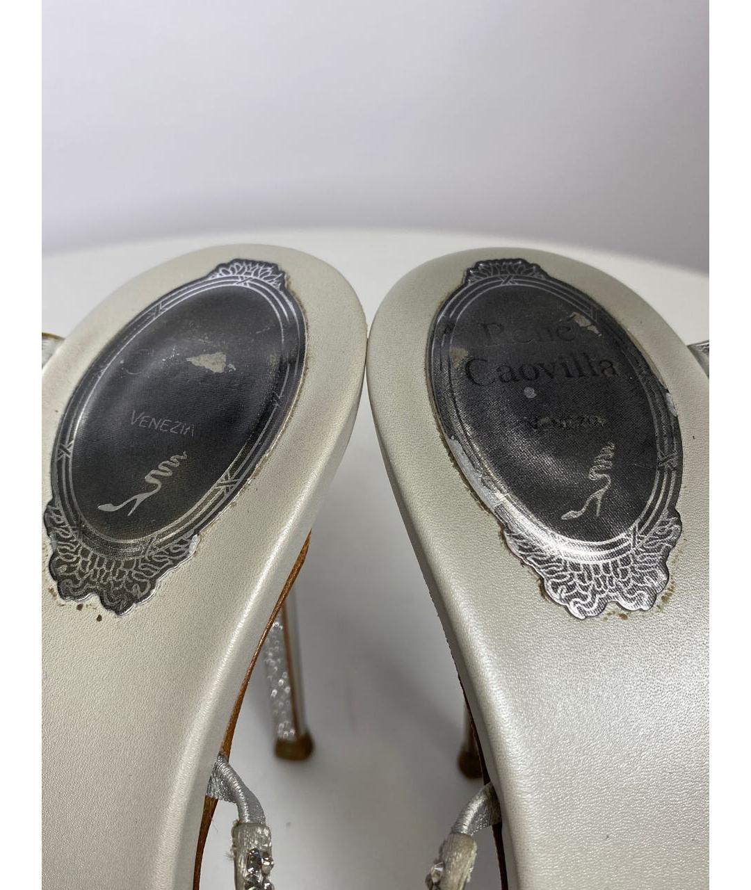 RENE CAOVILLA Серебряные босоножки, фото 6