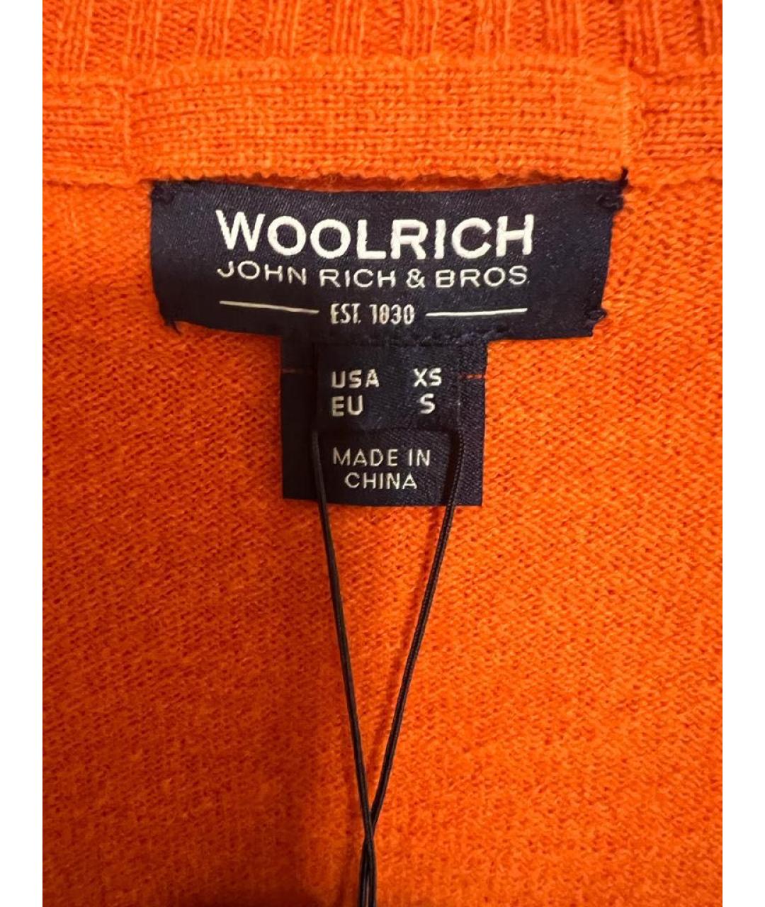 WOOLRICH Оранжевый шерстяной джемпер / свитер, фото 3