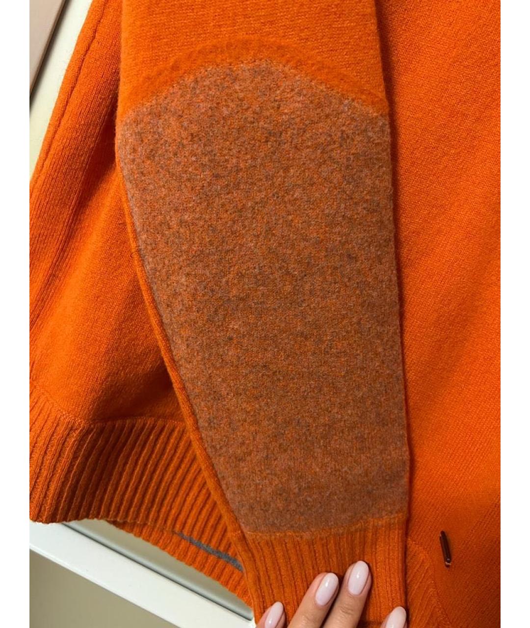 WOOLRICH Оранжевый шерстяной джемпер / свитер, фото 4