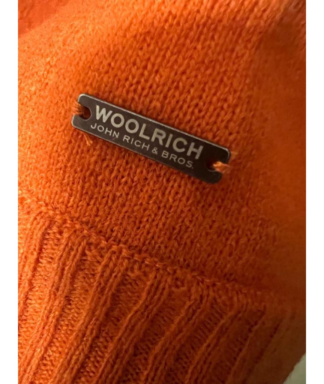 WOOLRICH Оранжевый шерстяной джемпер / свитер, фото 8