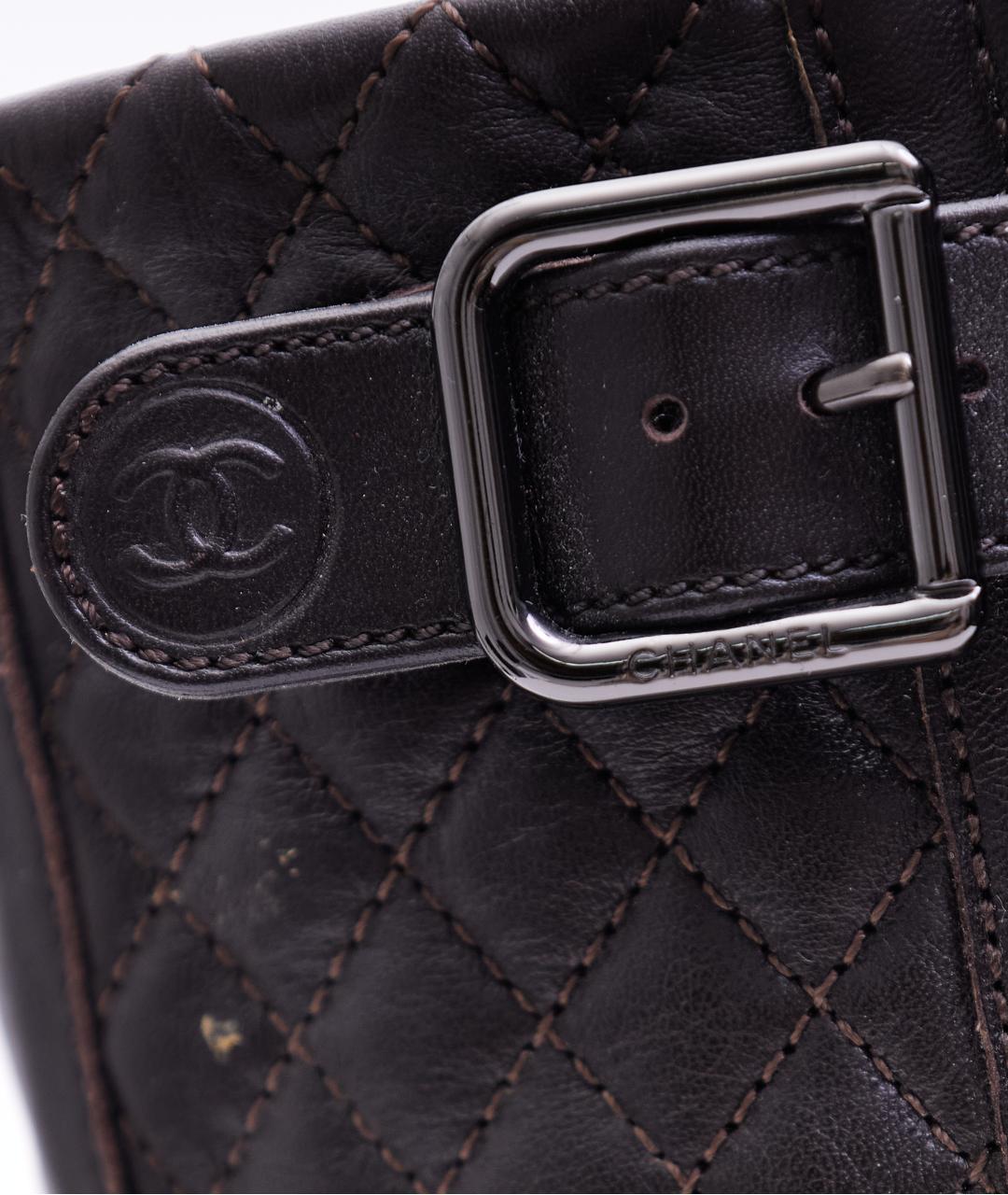 CHANEL Черные кожаные ботинки, фото 5