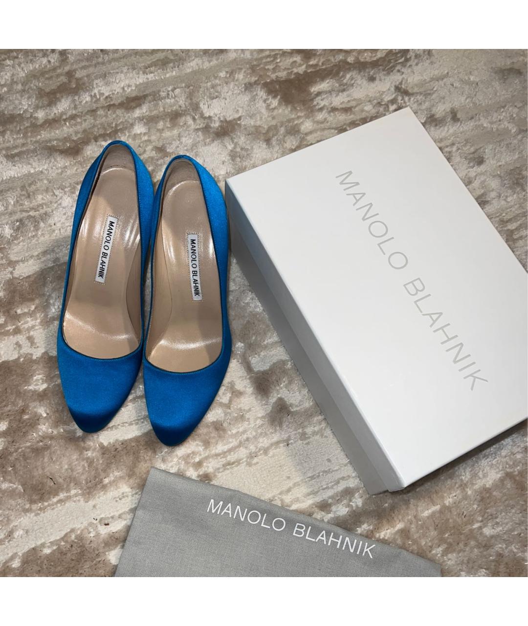 MANOLO BLAHNIK Голубые туфли, фото 3