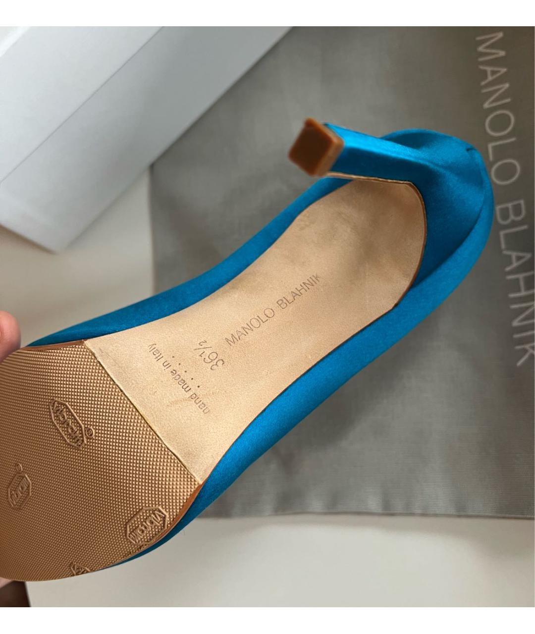 MANOLO BLAHNIK Голубые туфли, фото 5