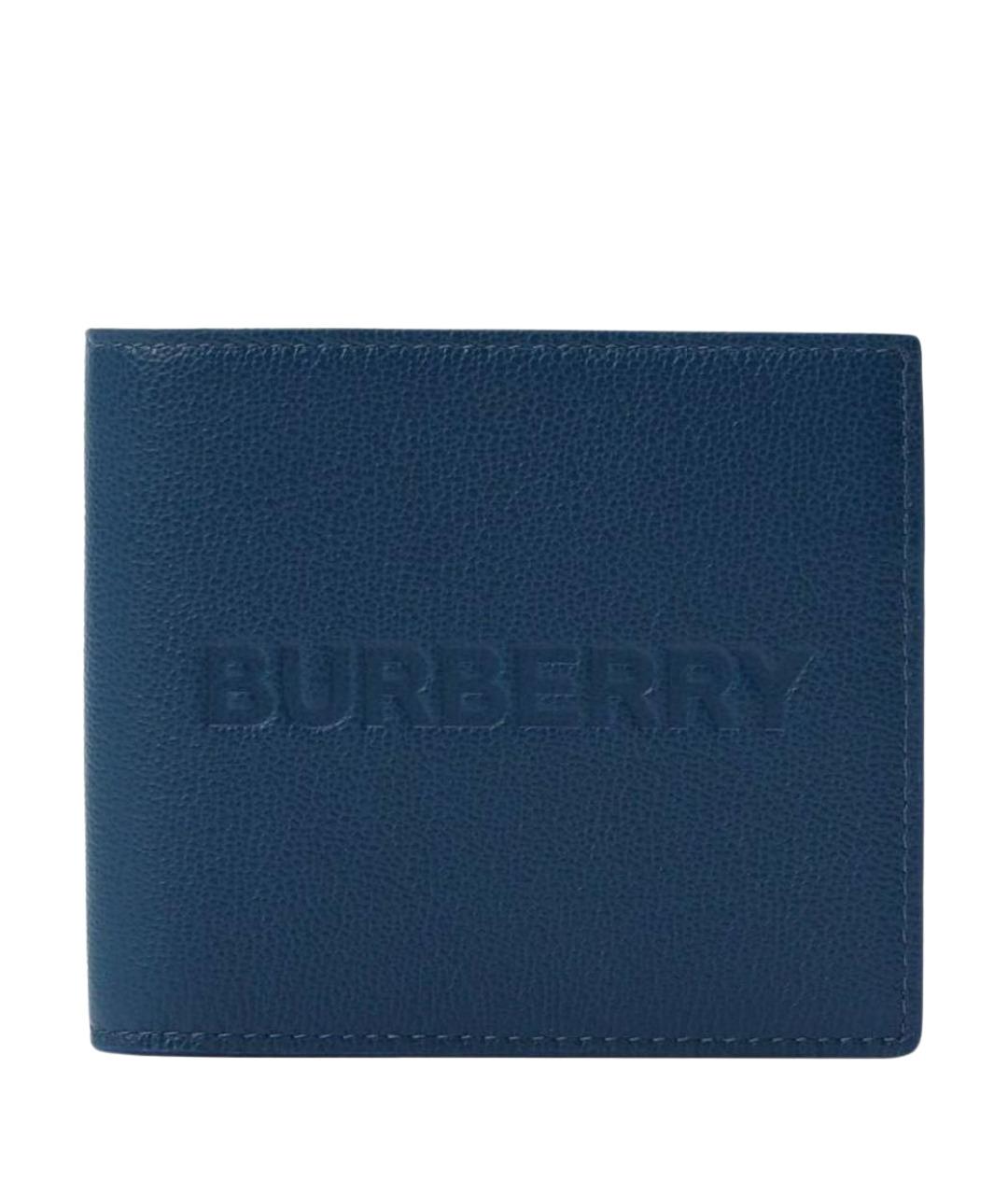 BURBERRY Синий кожаный кошелек, фото 1