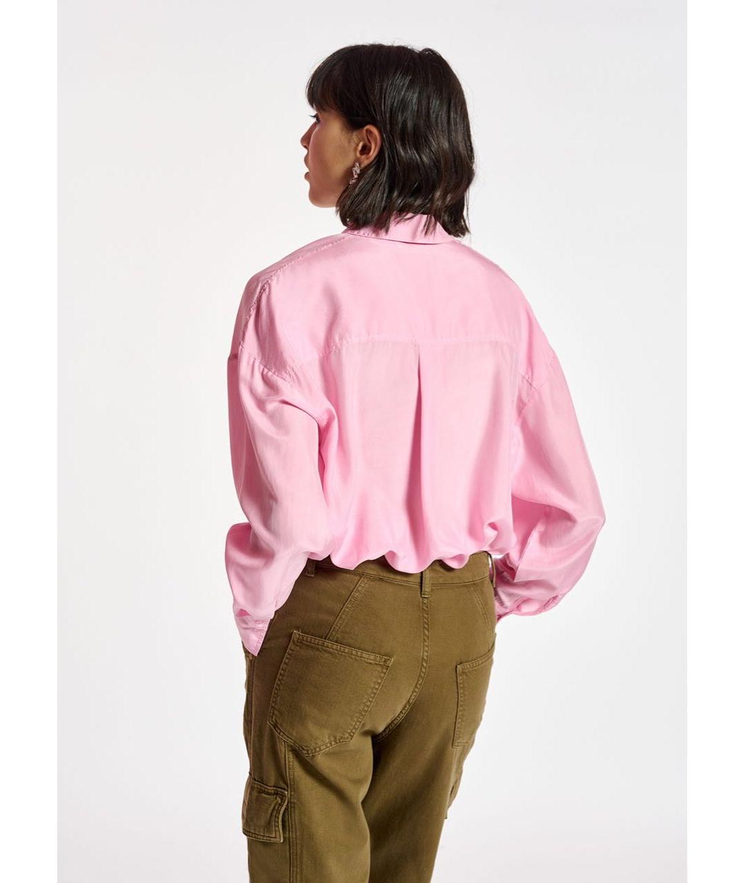 ESSENTIEL ANTWERP Розовая шелковая блузы, фото 3