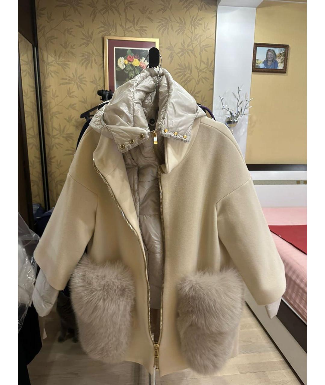 MONTECORE Бежевое шерстяное пальто, фото 5
