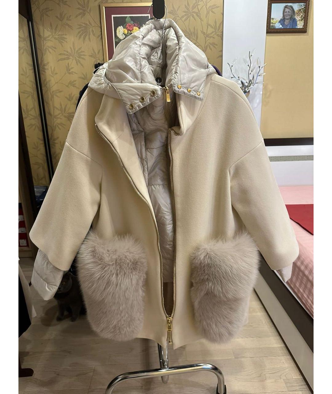 MONTECORE Бежевое шерстяное пальто, фото 9