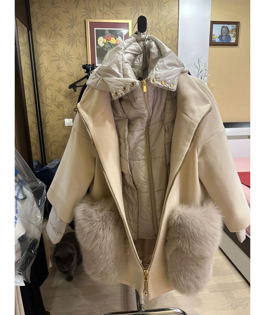 MONTECORE Бежевое шерстяное пальто, фото 3