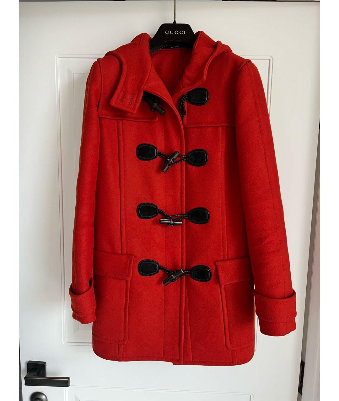 GUCCI Красное шерстяное пальто, фото 9